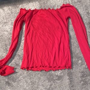 Off the shoulder ruffle top